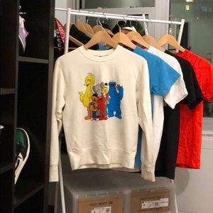 Kaws x UniQlo Crewneck Sesame Street.